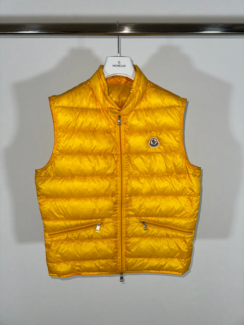 Moncler Gilet Gui vest size 3 yellow